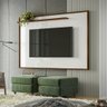 Painel Para TV até 75 Polegadas Giovana 190cm Palisandro Branco Bymóveis - 1