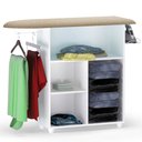 Ver imagem 2 de Multiuso Balcão Santos Tábua de Passar Roupa 1 Porta Branco - Bela Móveis