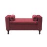 Recamier Bau Rico 160x Cama Queen Size Suede Vinho - Majú Decor - 1