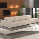 Ver imagem 6 de Sofá Ilha Modular para Sala 432cm com Puff Dublin K01 Linho Bege