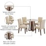 Conjunto de Mesa Sala de Jantar Redonda Athenas 4 Cadeiras Cedro / Off White / Areia Dobuê - 5