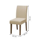 Ver imagem 4 de Conjunto de Mesa Sala de Jantar Redonda Athenas 4 Cadeiras Cedro / Off White / Areia Dobuê