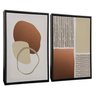 Quadro Decorativo 2 Telas Geo Terracota Diversos Tamanhos - 2