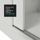 Ver imagem 2 de Guarda-roupa Casal 3 Portas de Correr de Espelho Branco Nobre Madesa Branco