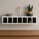 Ver imagem 4 de Suporte Nicho de Garrafa Vinho Adega de Parede 80cm: Branco