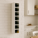 Ver imagem 2 de Suporte Nicho de Garrafa Vinho Adega de Parede 80cm: Branco