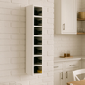 Suporte Nicho de Garrafa Vinho Adega de Parede 80cm: Branco - 2