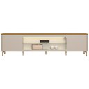 Ver imagem 3 de Rack para Sala de Estar Tv 85 Pol com Led Elysia L05 Tauari Off White Fosco - Lyam Decor