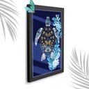 Ver imagem 1 de Quadro Decorativo Tartaruga Abstrata +vidro 33x25 Escritório:preto