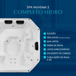 Spa Quadrado Montreal 2 Completo com Hidro em Acrílico - 4