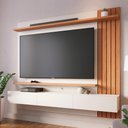 Ver imagem 2 de Painel Suspenso Tv 70 Pol 180 Cm Juriti Off White Matte Freijo Colibri