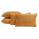 Ver imagem 1 de Almofadas Cheias Velvet Bariloche 60x30cm 04 Peças - Mostarda