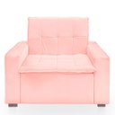 Ver imagem 4 de Poltrona Cama com Puff para Sala Confortavél Moderna Suede