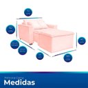 Ver imagem 7 de Poltrona Cama com Puff para Sala Confortavél Moderna Suede