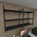 Ver imagem 1 de Prateleira Industrial para Escritório Aço Cor Preto Prateleiras 30 cm Cor Preto Modelo IND11PES
