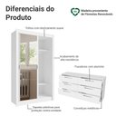 Ver imagem 5 de Kit Guarda-roupa Infantil Milano 2 Portas de Correr com Espelho + Cômoda Branco Madesa