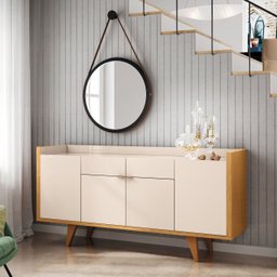 Buffet Melodia - Cinamomo / Off White - Hb Móveis - 2