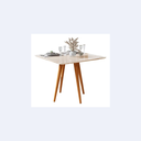 Ver imagem 5 de Mesa Jantar Cozinha 4 Lugares Dubai Pés Retro Cores:off White