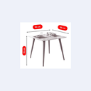 Ver imagem 3 de Mesa Jantar Cozinha 4 Lugares Dubai Pés Retro Cores:off White