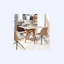 Ver imagem 6 de Mesa Jantar Cozinha 4 Lugares Dubai Pés Retro Cores:off White