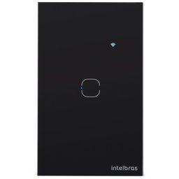Interruptor Smart Wi-Fi Touch 1 Tecla EWS 1001 Preto Intelbras - 1