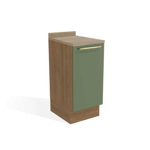 Gabinete de Cozinha Modulado Balcão Botanic M621 1 Porta C-tampo 40cm Nogueira-oliva-nogueira -