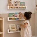 Ver mais imagens de Kit com 2 Prateleiras de Parede MDF para Livros Organizador Estilo Montessori 50cm
