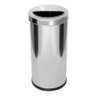 Lixeira Inox 22 Litros com Aro Meia Lua - 1