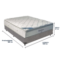 Ver imagem 3 de Cama Box e Colchão Freedom Molas Ensacadas Casal Ortobom: Cinza