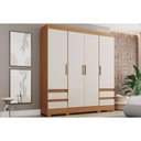 Ver imagem 1 de Guarda Roupa 4 Portas 4 Gavs B383 Henn Cinamomo/Off