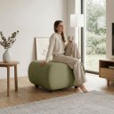 Ver imagem 3 de Puff Decorativo para Sala Orgânico Nara 60 cm Base Fixa Bouclê D03 - D'Rossi
