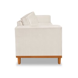 Sofa beny 1.80 linho bege soft encosto  madeira prima - 4