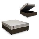 Ver imagem 1 de Cama Box Baú Casal + Colchão Molas Ensacadas - Airtech Nero (138x188x60) - Hellen