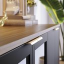 Ver mais imagens de Balcão Aparador Buffet Vicky C05 Noce Milano/Preto Fosco - Mpozenato