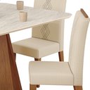 Ver imagem 3 de Mesa Jantar Kiara e 4 Cadeiras Yasmin Freijo Linho Neve Dj Moveis