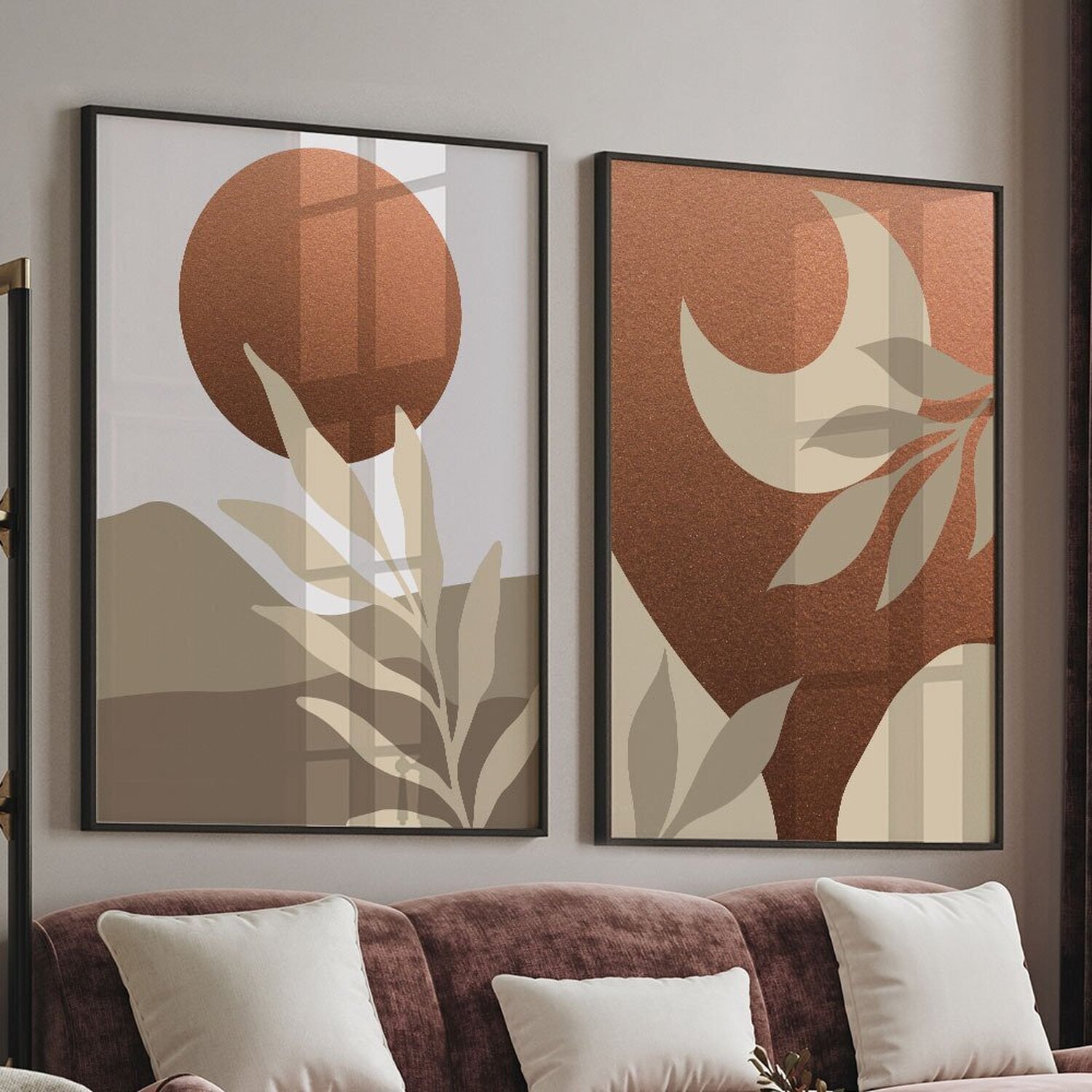 Quadro Decorativo 2 Telas Natural Serrana Diversos Tamanhos - 1