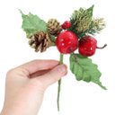 Ver imagem 3 de 8 Ramos Maçã Decoração de Natal Artificial 18cm