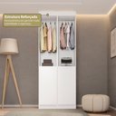 Ver imagem 5 de Guarda-Roupa 2 Módulos Roupeiro Closet Sapateira 1 Porta Versatille Yescasa
