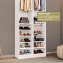 Ver imagem 7 de Guarda-Roupa 2 Módulos Roupeiro Closet Sapateira 1 Porta Versatille Yescasa