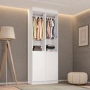 Ver imagem 1 de Guarda-Roupa 2 Módulos Roupeiro Closet Sapateira 1 Porta Versatille Yescasa
