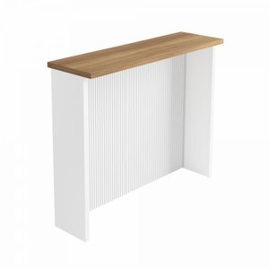 Painel Ilha Canelado 120cm 100% Mdf Branco-nature