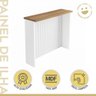 Painel Ilha Canelado 120cm 100% Mdf Branco-nature - 3