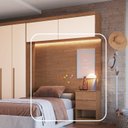 Ver imagem 2 de Conjunto Painel 2 Unidades 100% MDF Complemento Marrom/Cedro
