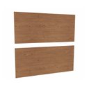 Ver imagem 1 de Conjunto Painel 2 Unidades 100% MDF Complemento Marrom/Cedro