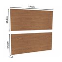 Ver imagem 3 de Conjunto Painel 2 Unidades 100% MDF Complemento Marrom/Cedro
