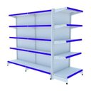 Ver imagem 1 de Gondola Centro 1,70m Amapá Flex Kit 2 Metros 1 Ponta Branco Porta Etiqueta Azul - 2221