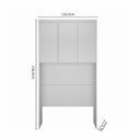 Ver imagem 3 de Módulo de Guarda Roupa Aéreo Ponte Solteiro 126,3cm 100% MDF Cairo Branco/Neve