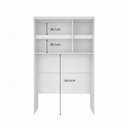 Ver imagem 4 de Módulo de Guarda Roupa Aéreo Ponte Solteiro 126,3cm 100% MDF Cairo Branco/Neve