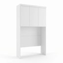 Ver imagem 2 de Módulo de Guarda Roupa Aéreo Ponte Solteiro 126,3cm 100% MDF Cairo Branco/Neve