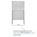 Ver imagem 5 de Módulo de Guarda Roupa Aéreo Ponte Solteiro 126,3cm 100% MDF Cairo Branco/Neve